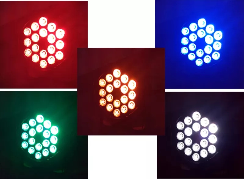 18pcs*10W RGBWA+UV 6in 1 LED帕灯系列 DMX 控制系统 铝壳